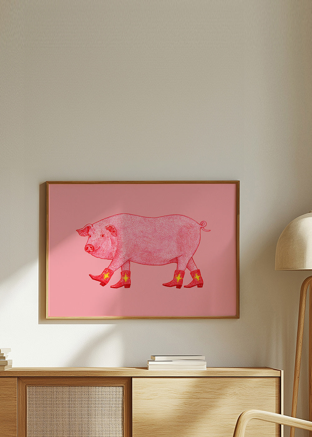 Illustration svin cowgirl – Product1