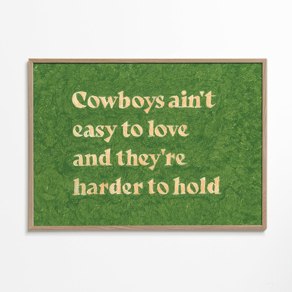 Vintage typografi-plakat med citat – Oak Frame