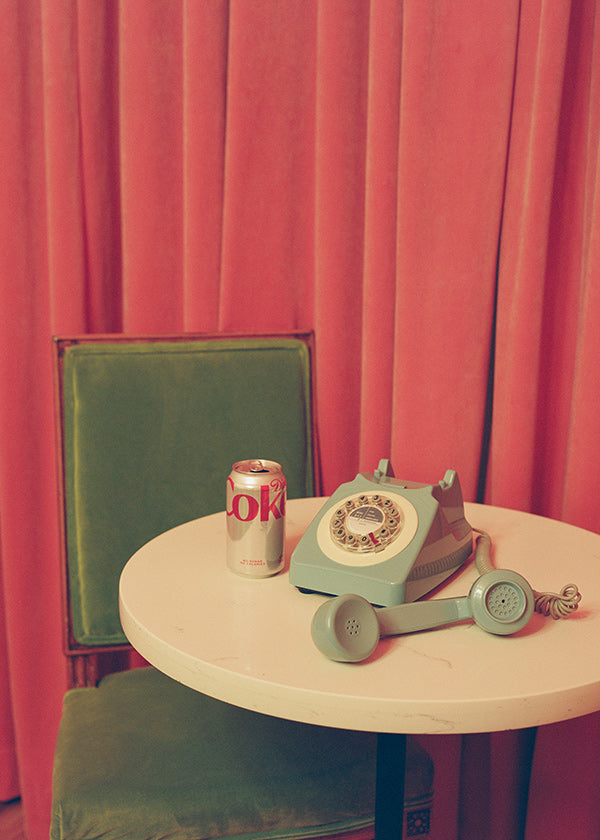 Vintage telefon foto på bord