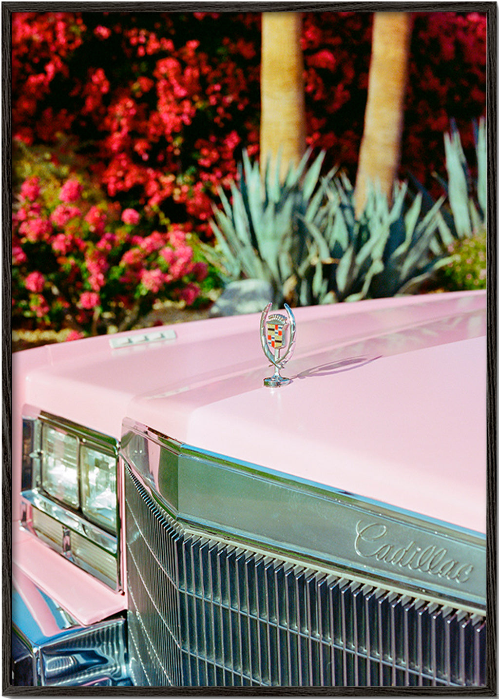 Vintage print Pink Cadillac – Black Frame