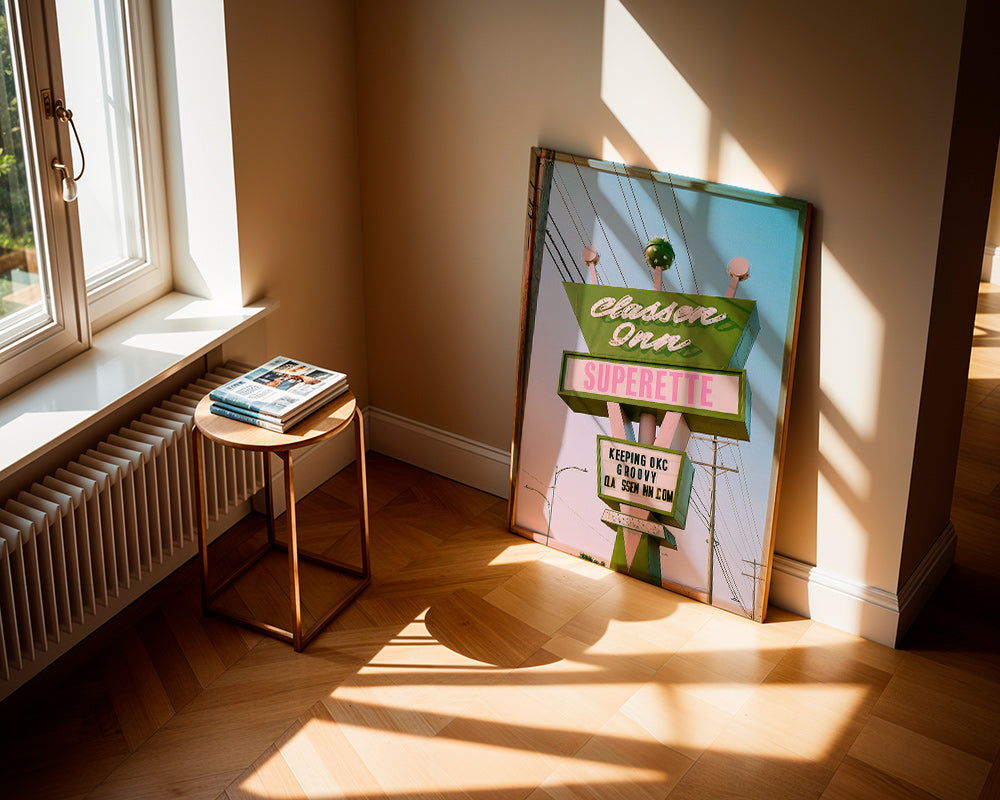 Vintage skilt fotografi grøn og rosa – Product2