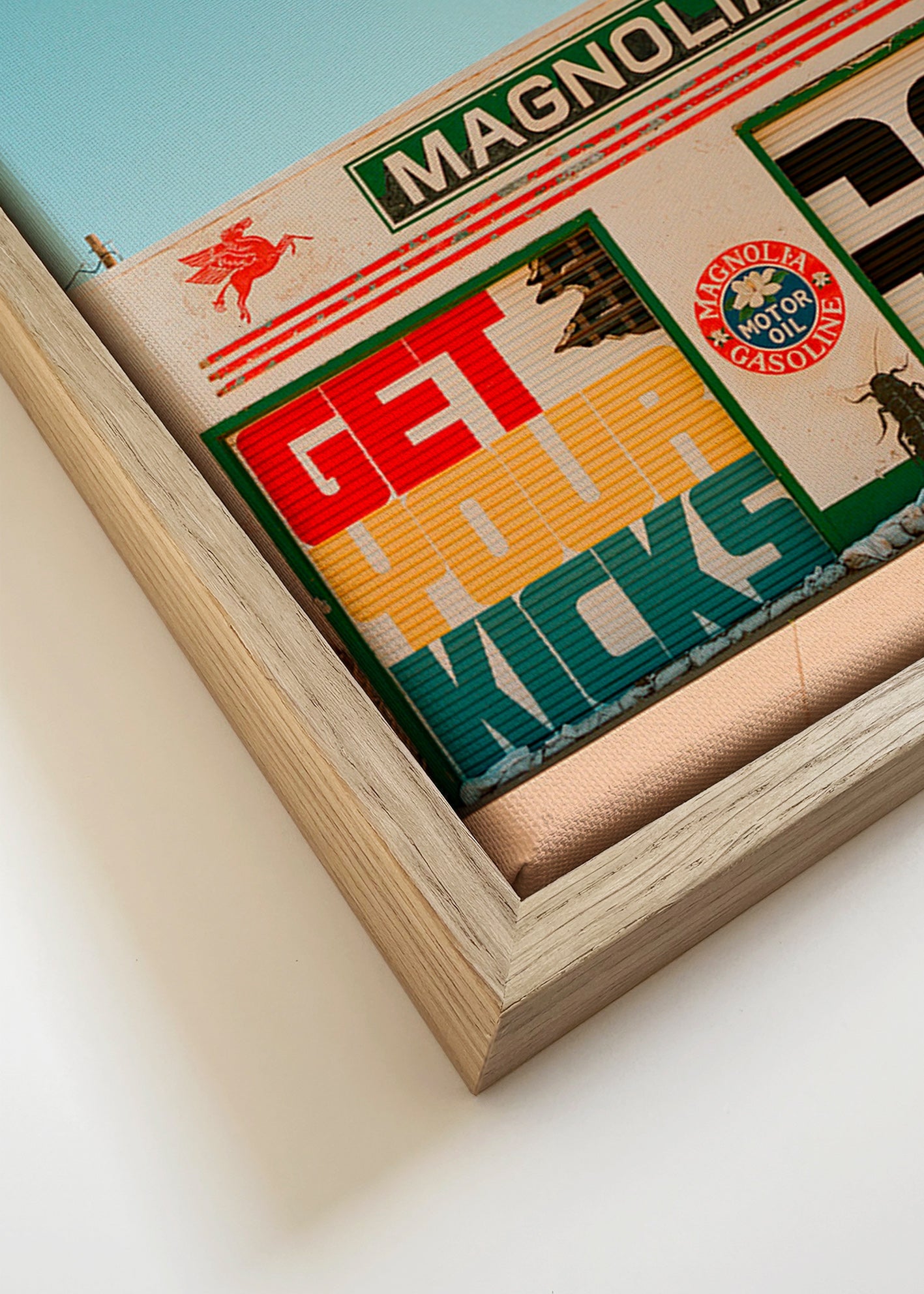 Køkkenkunst Route 66 vægmaleri foto – Canvas detail