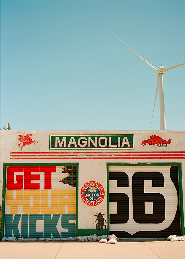 Køkkenkunst Route 66 vægmaleri foto