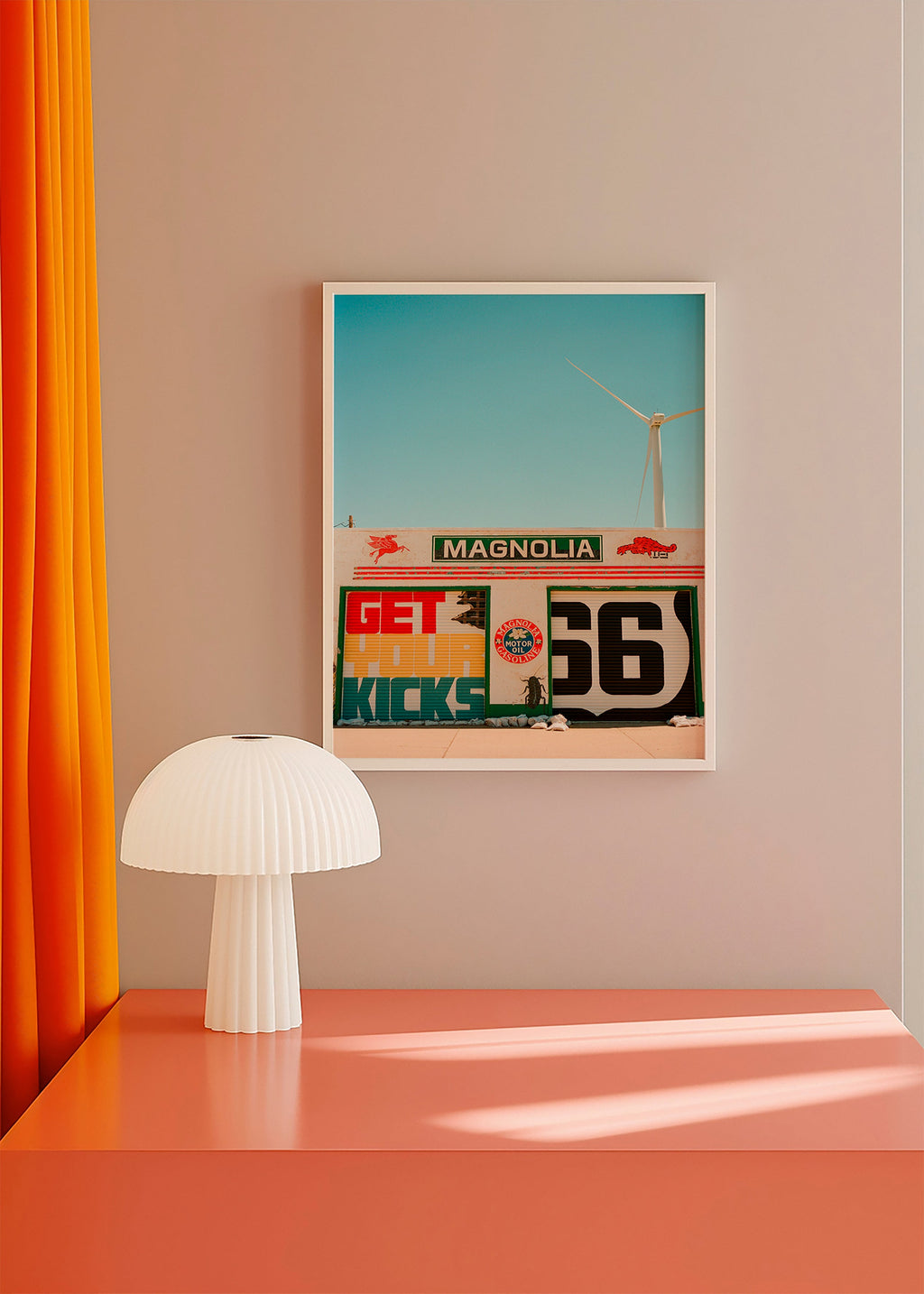 Køkkenkunst Route 66 vægmaleri foto – Product1