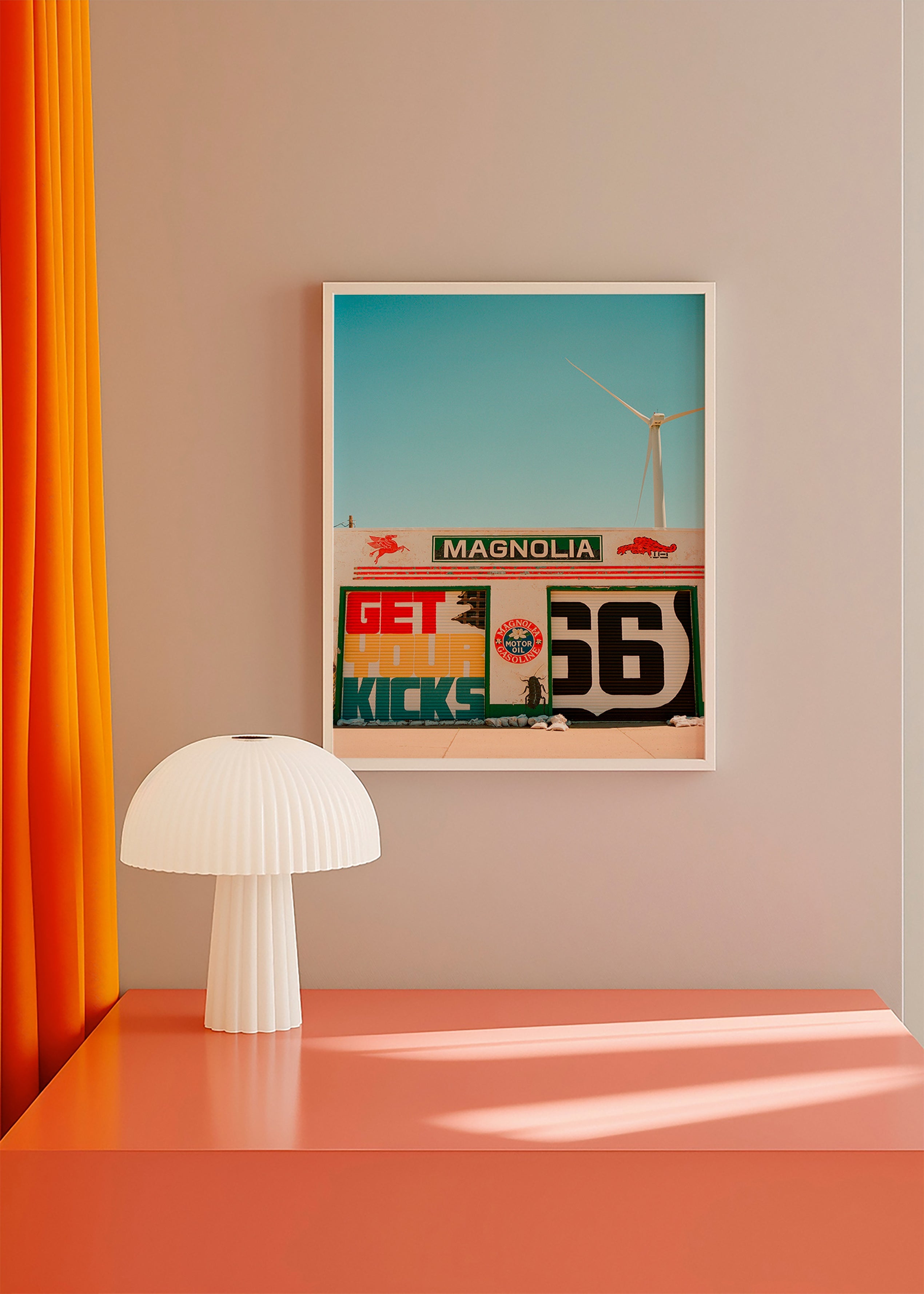 Køkkenkunst Route 66 vægmaleri foto – Product1