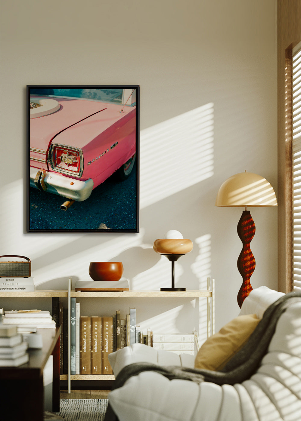 Vintage bil rosa plakat – Canvas2