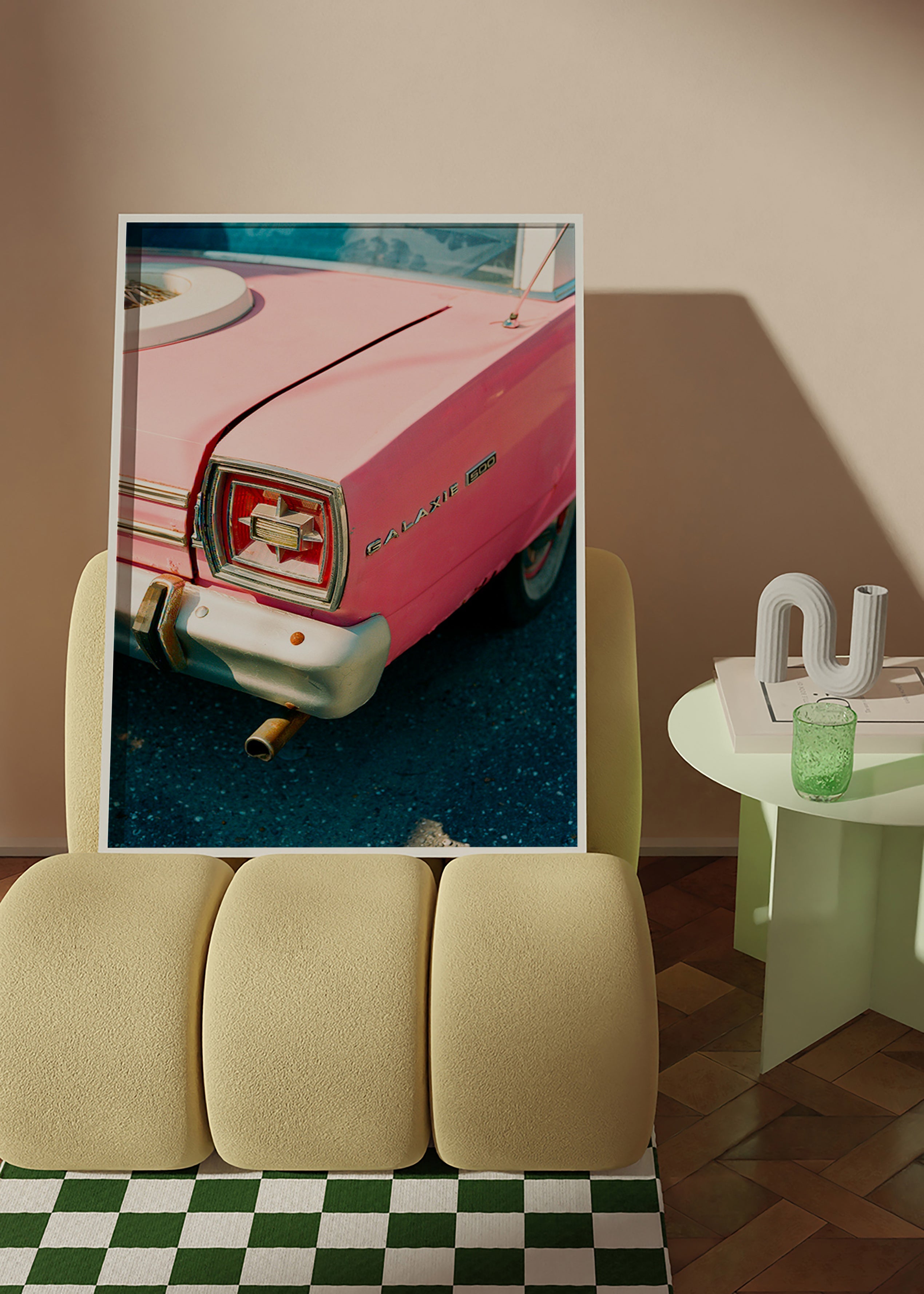 Vintage bil rosa plakat – Product2