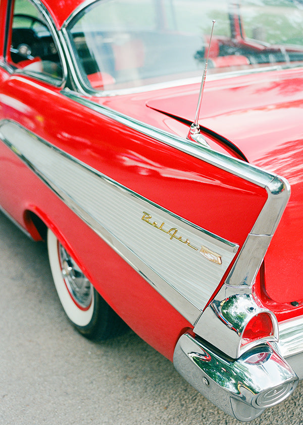 Vintage print klassisk bil