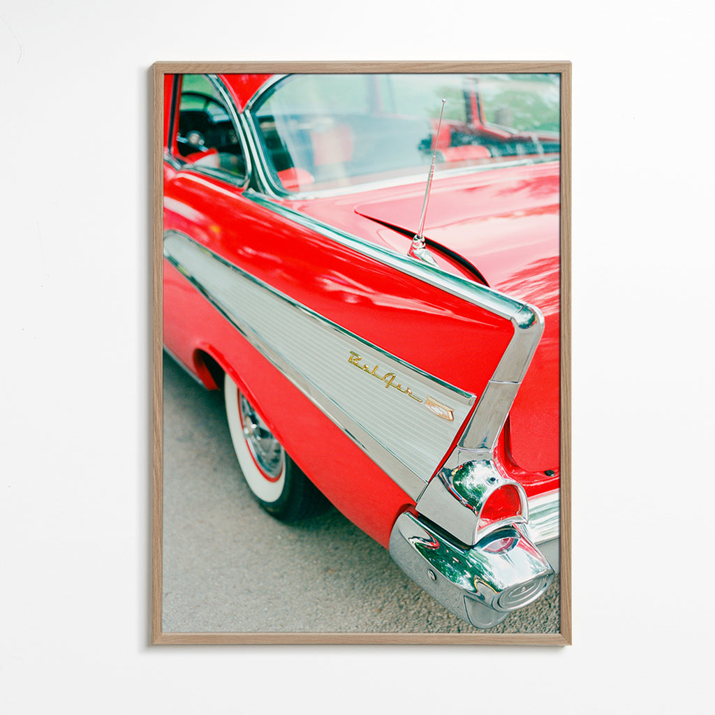 Vintage print klassisk bil – Oak Frame