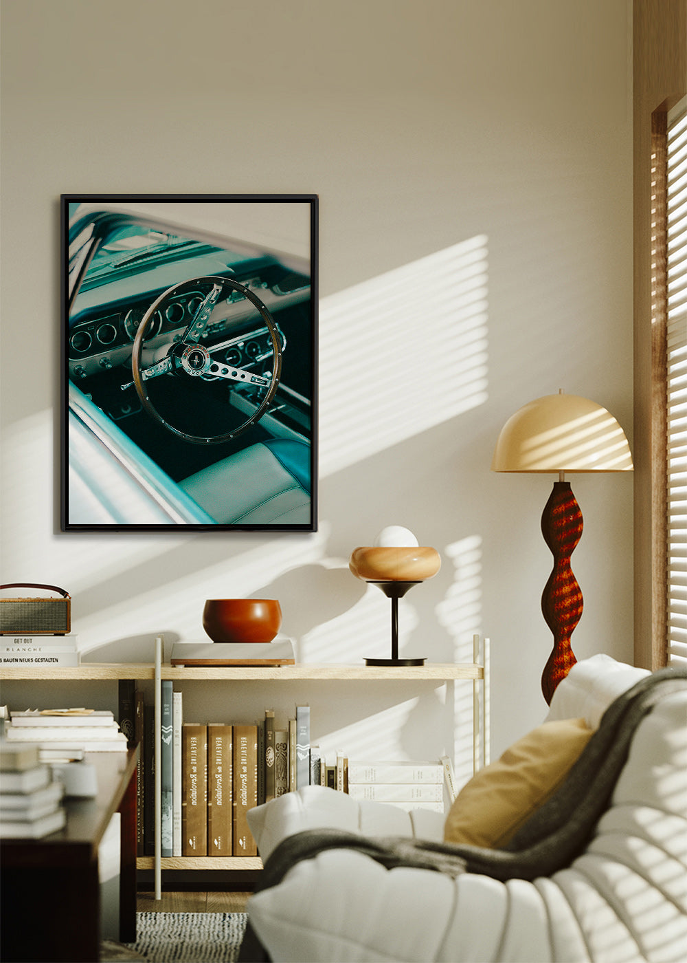 Vintage foto med klassisk rat i fokus – Canvas1