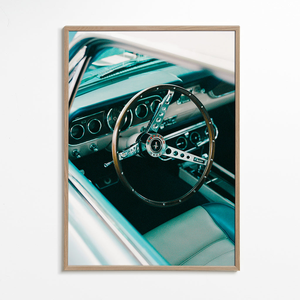 Vintage foto med klassisk rat i fokus – Oak Frame