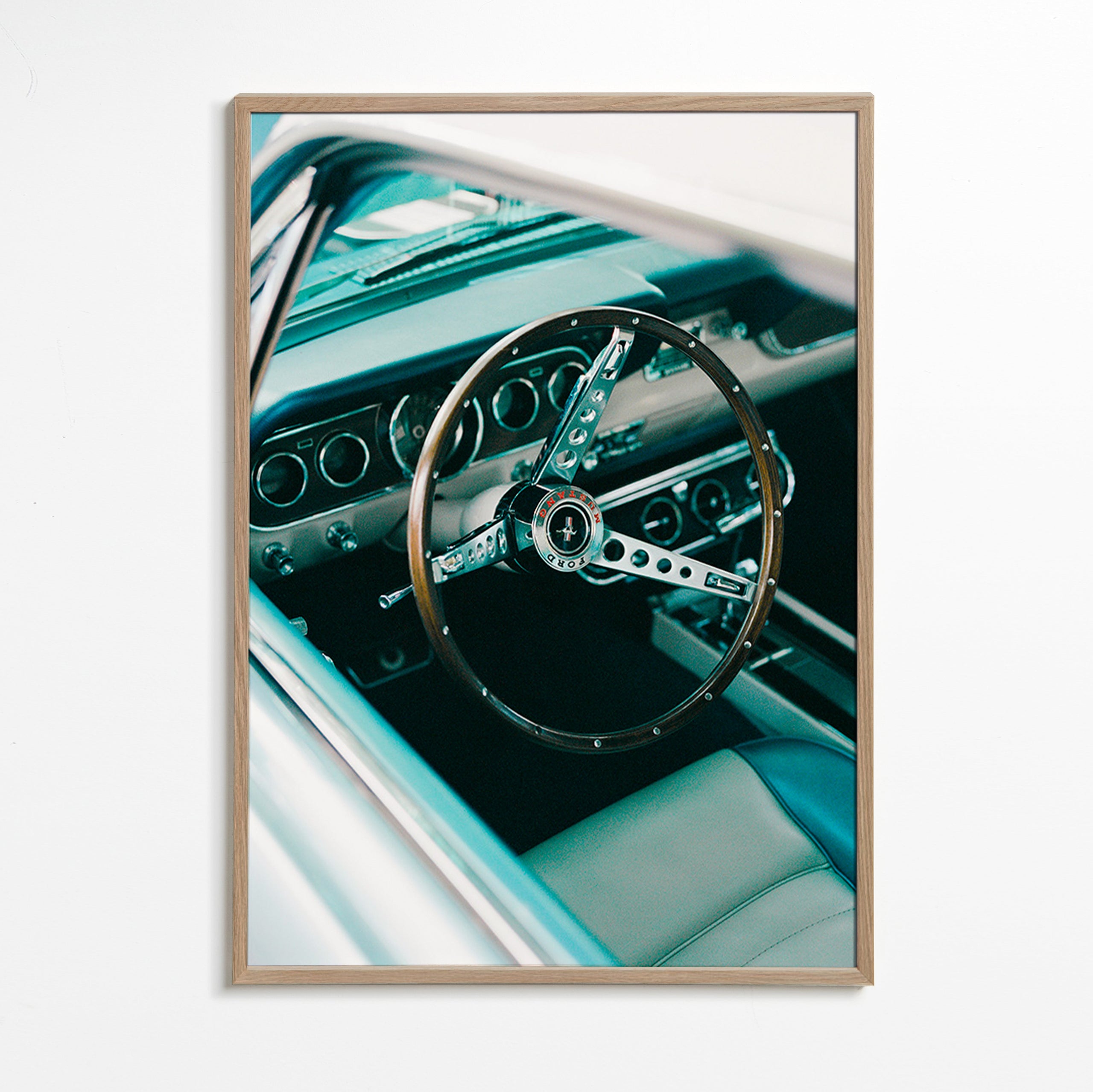 Vintage foto med klassisk rat i fokus – Oak Frame