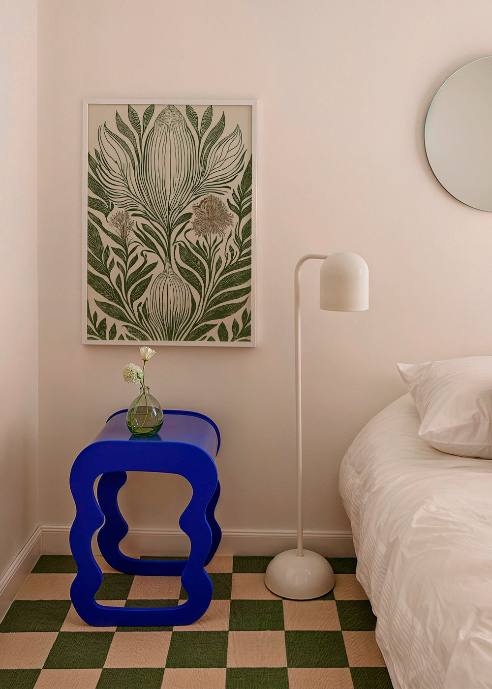 Botanisk plakat med grøn linjetegning – Product2