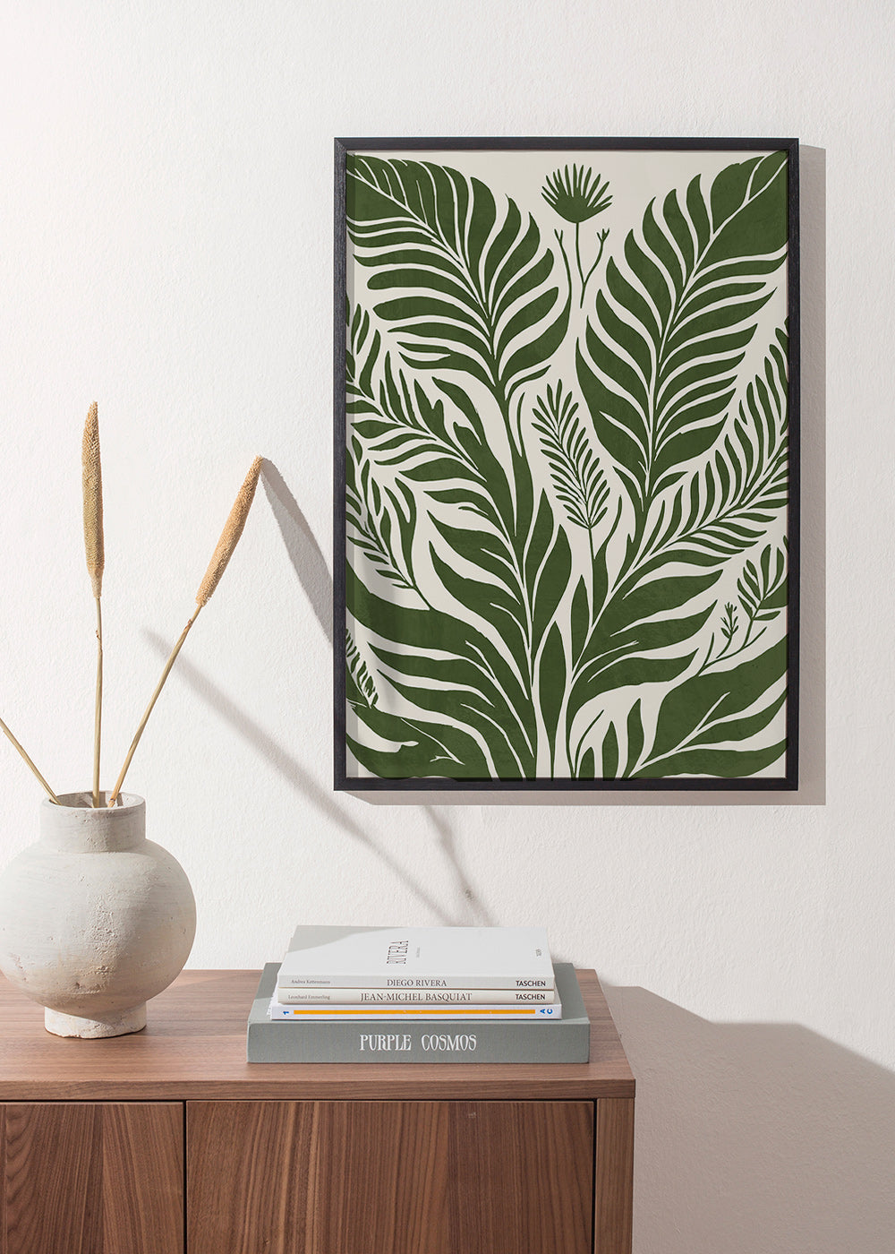 Botanisk plakat grønne blade på beige – Product3