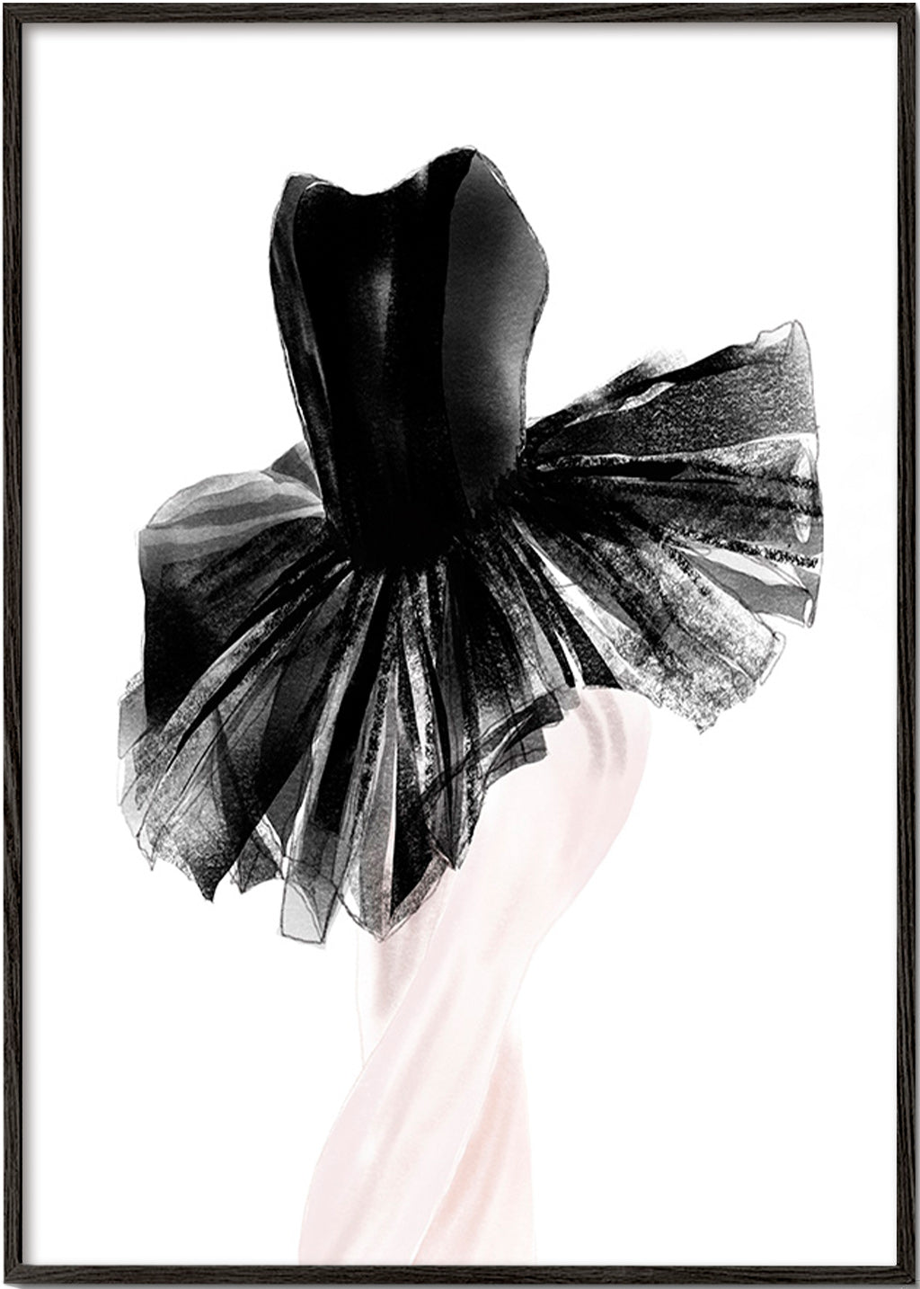 Fotografi af ballerina i sort tutu – Black Frame