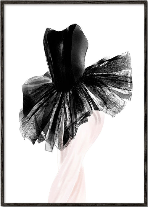 Fotografi af ballerina i sort tutu – Black Frame