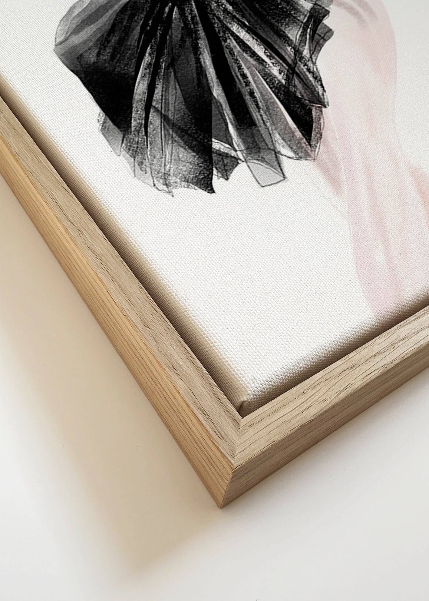 Fotografi af ballerina i sort tutu – Canvas detail