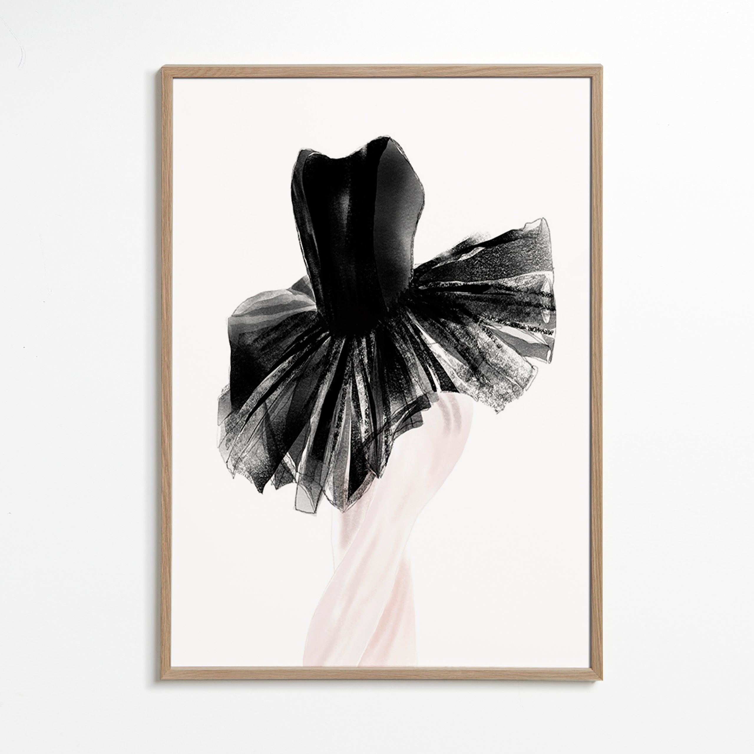 Fotografi af ballerina i sort tutu – Oak Frame