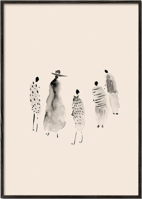 Illustration af blækfigurer minimal – Black Frame