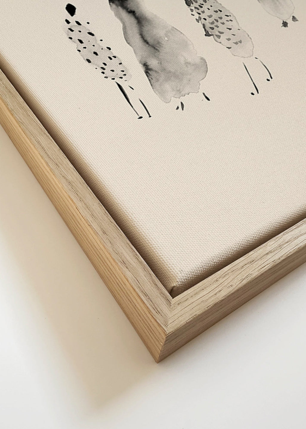 Illustration af blækfigurer minimal – Canvas detail