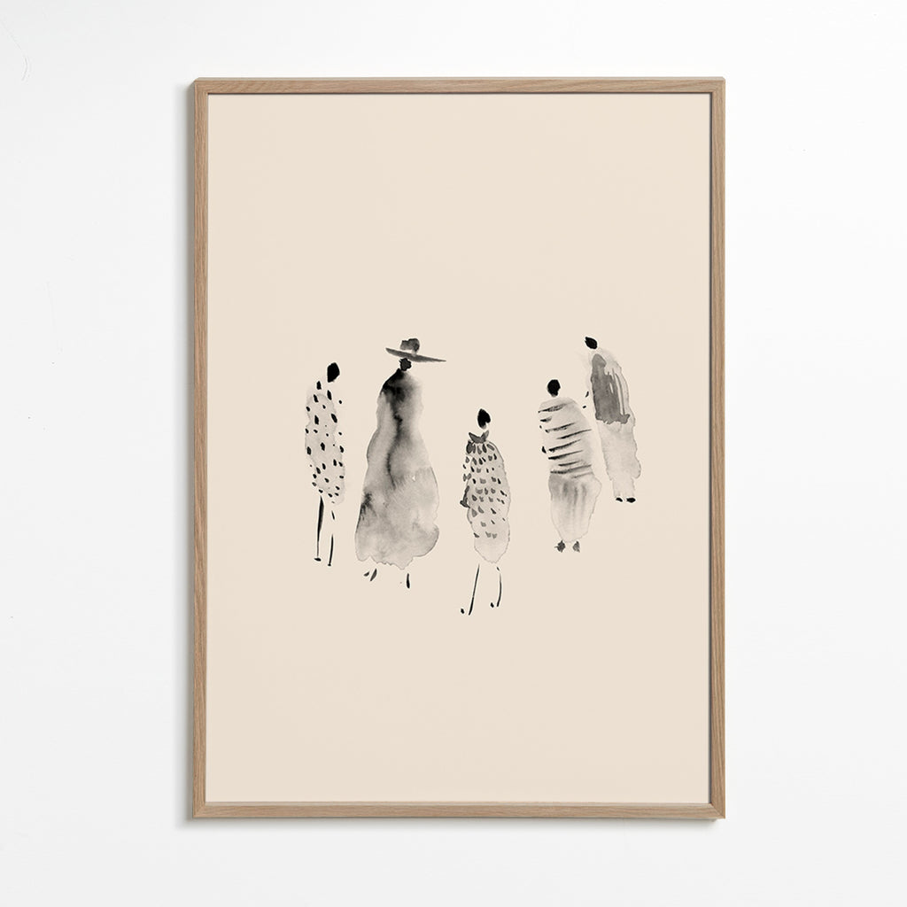 Illustration af blækfigurer minimal – Oak Frame
