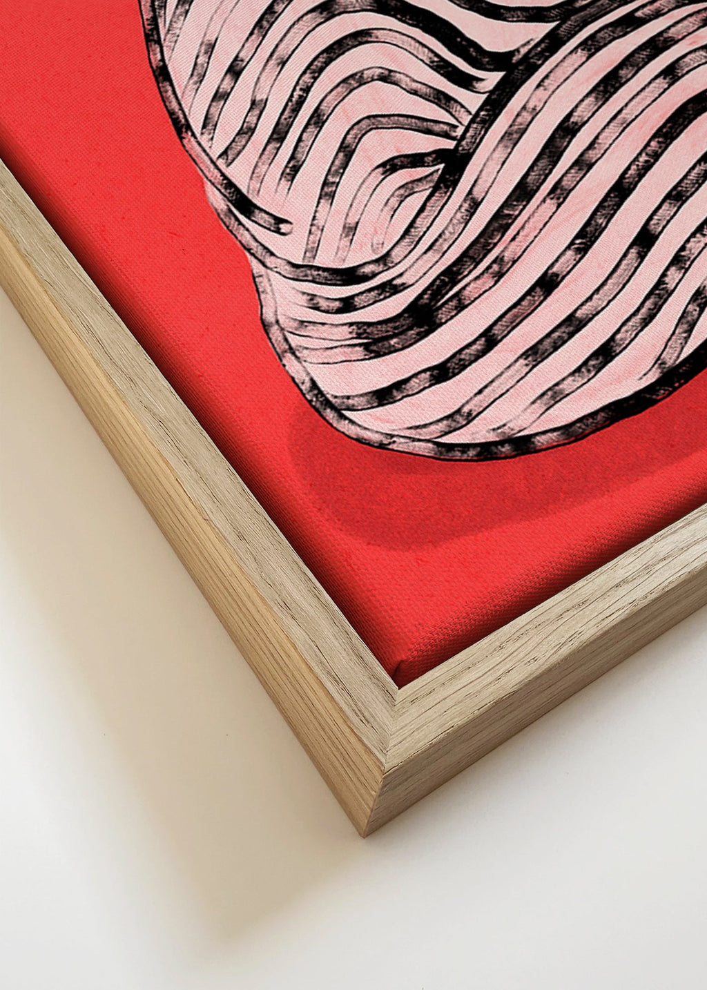 Plakat med stribet kat – Canvas detail