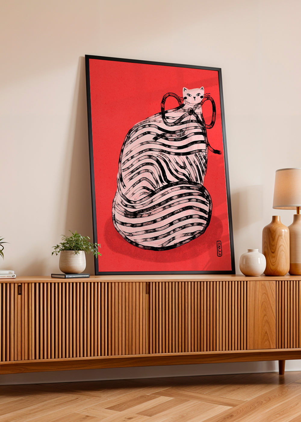 Plakat med stribet kat – Product3