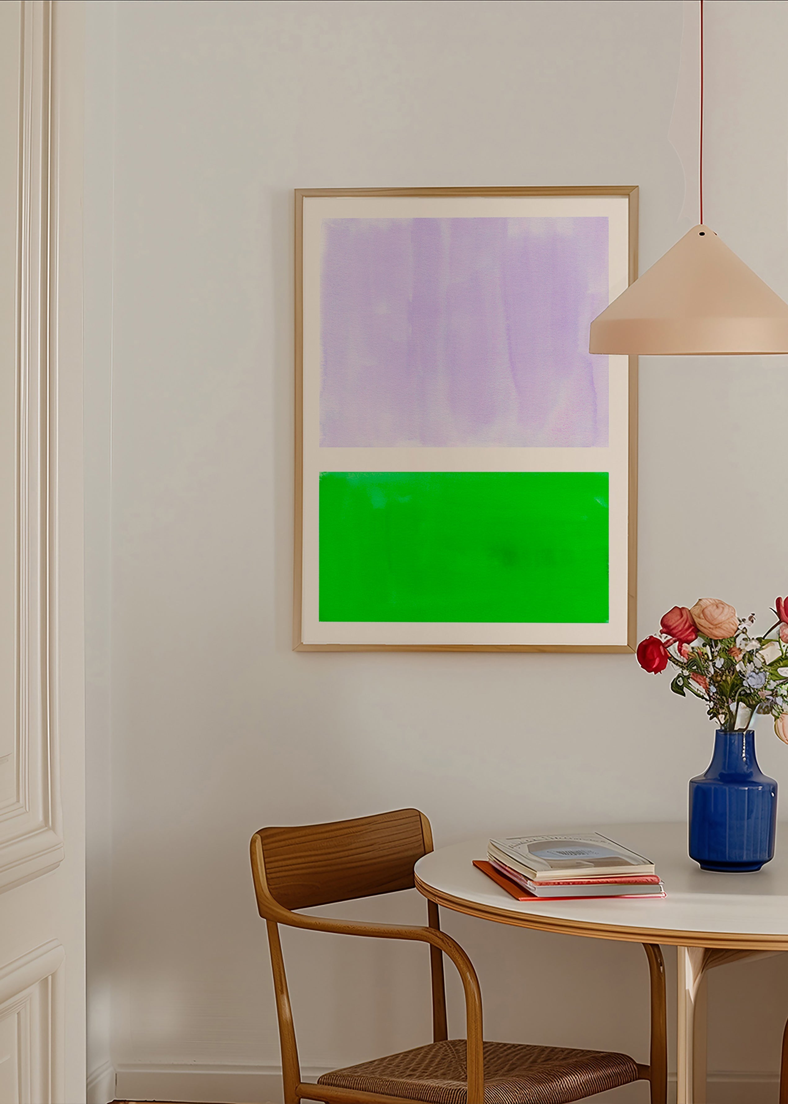 Abstrakt lavendel og grøn kunst – Product3