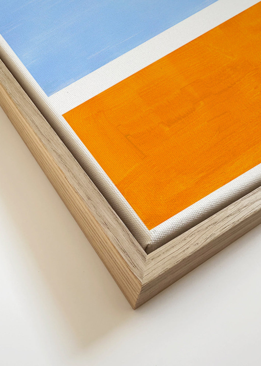 Abstract kunst med farveblokke – Canvas detail