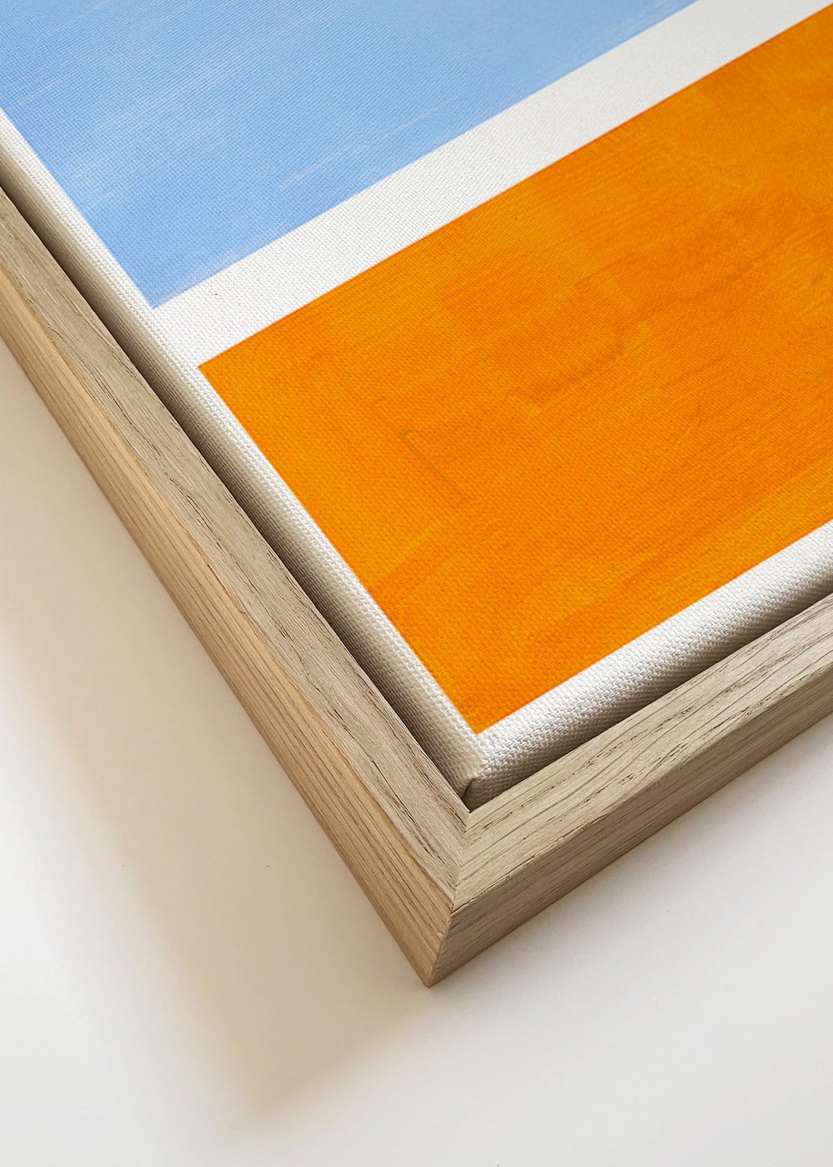 Abstract kunst med farveblokke – Canvas detail