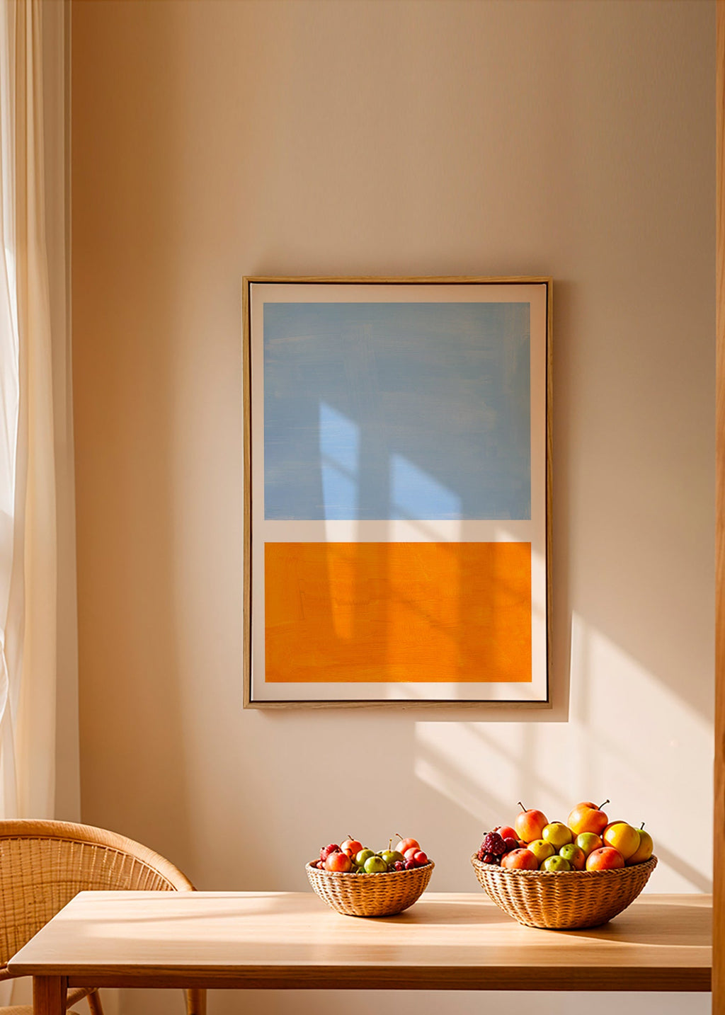 Abstract kunst med farveblokke – Canvas2