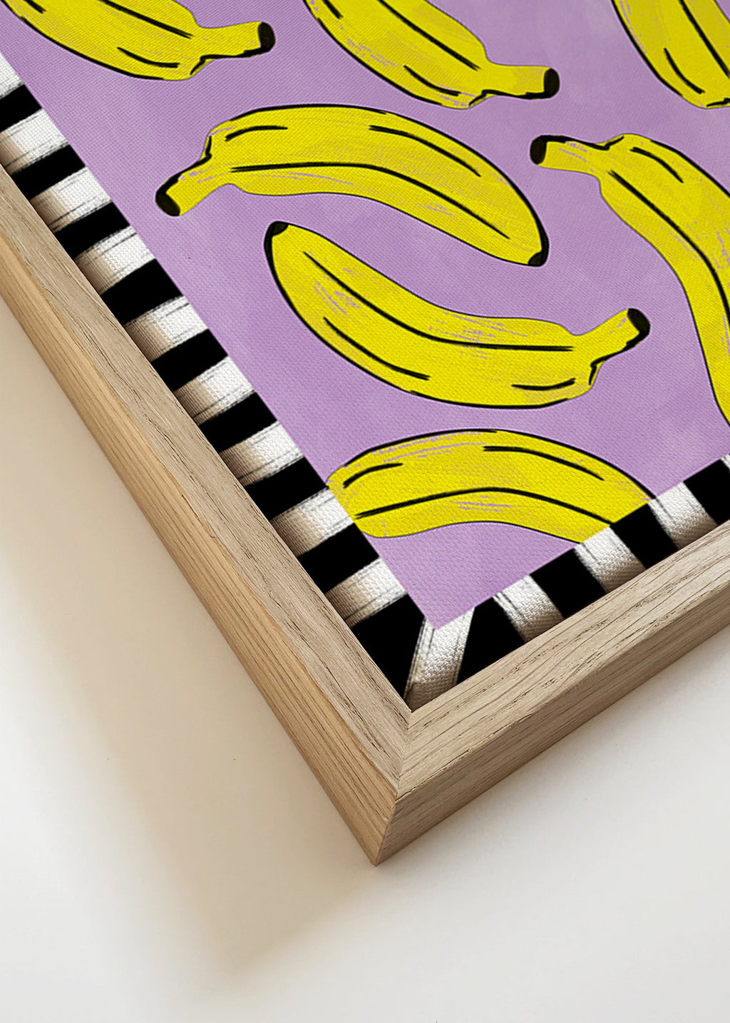 Køkkenkunst med gule bananer – Canvas detail