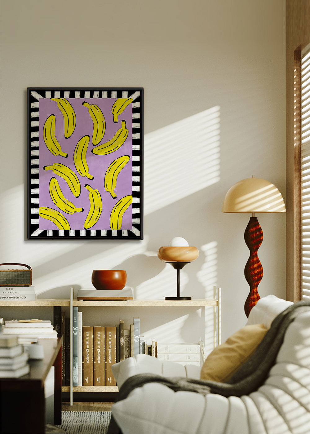 Køkkenkunst med gule bananer – Canvas1