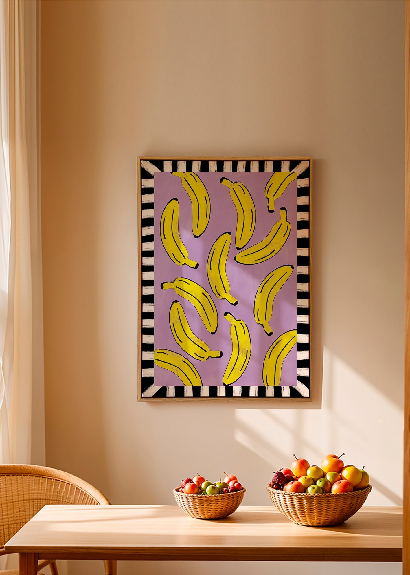 Køkkenkunst med gule bananer – Canvas2