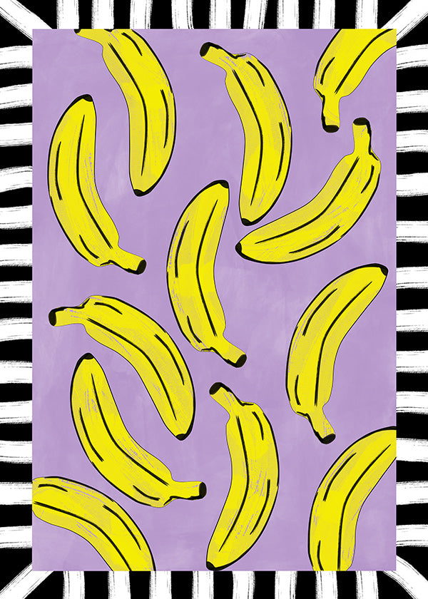 Køkkenkunst med gule bananer