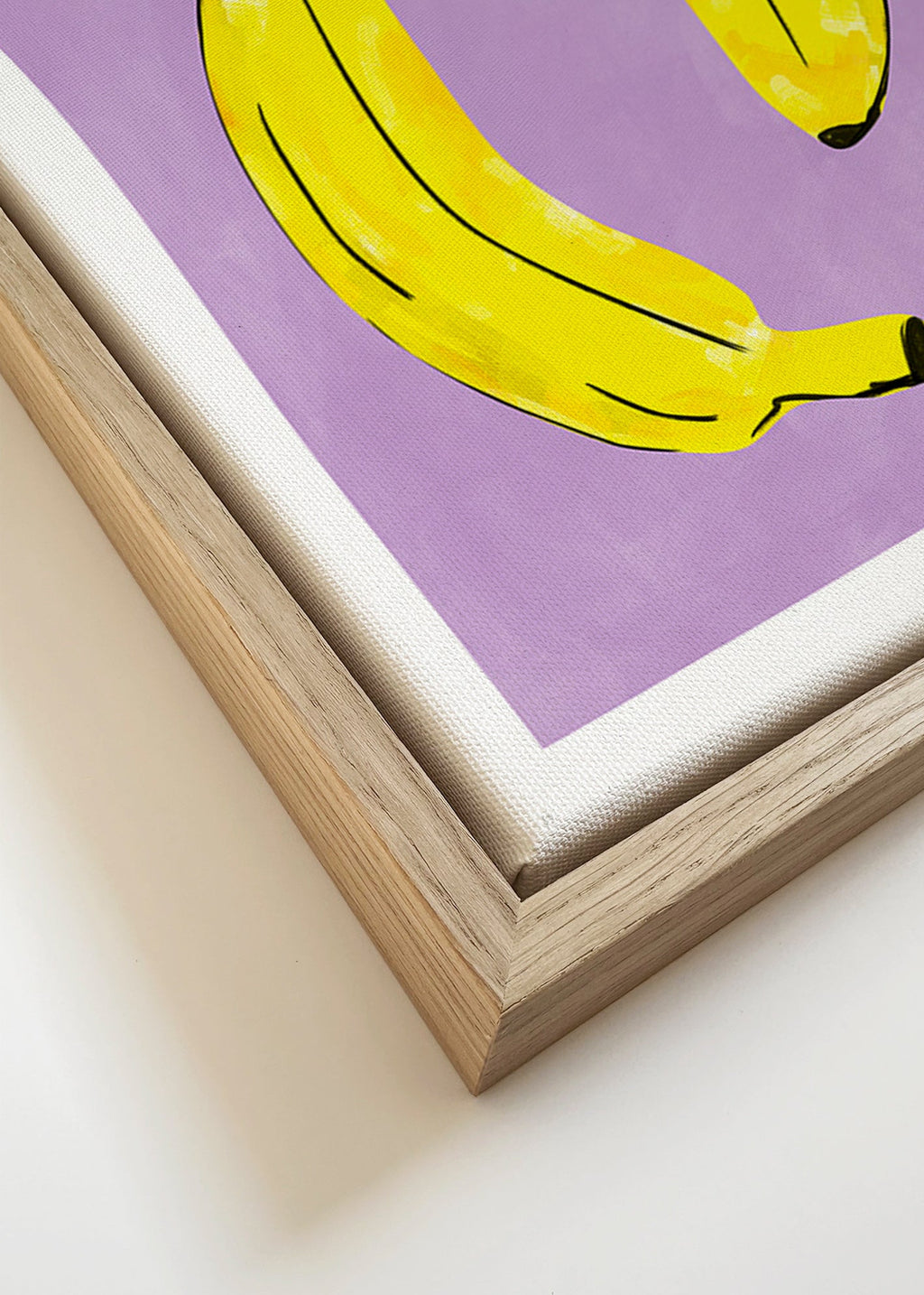 Køkkenkunst med gule bananer – Canvas detail