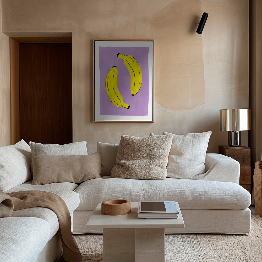 Køkkenkunst med gule bananer – Canvas1