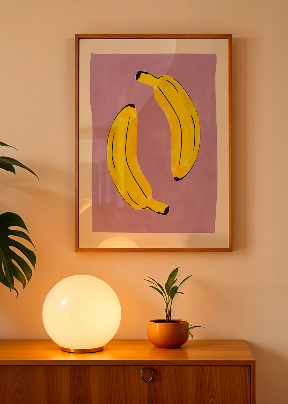 Køkkenkunst med gule bananer – Product1