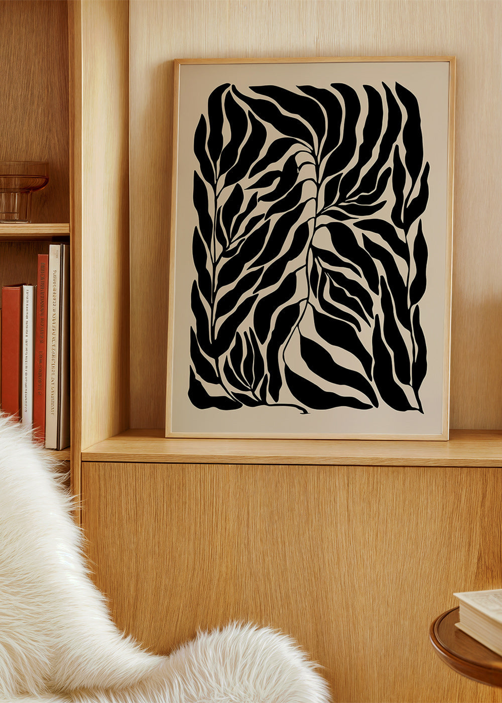 Botanisk plakat sorte blad-silhuetter – Product1