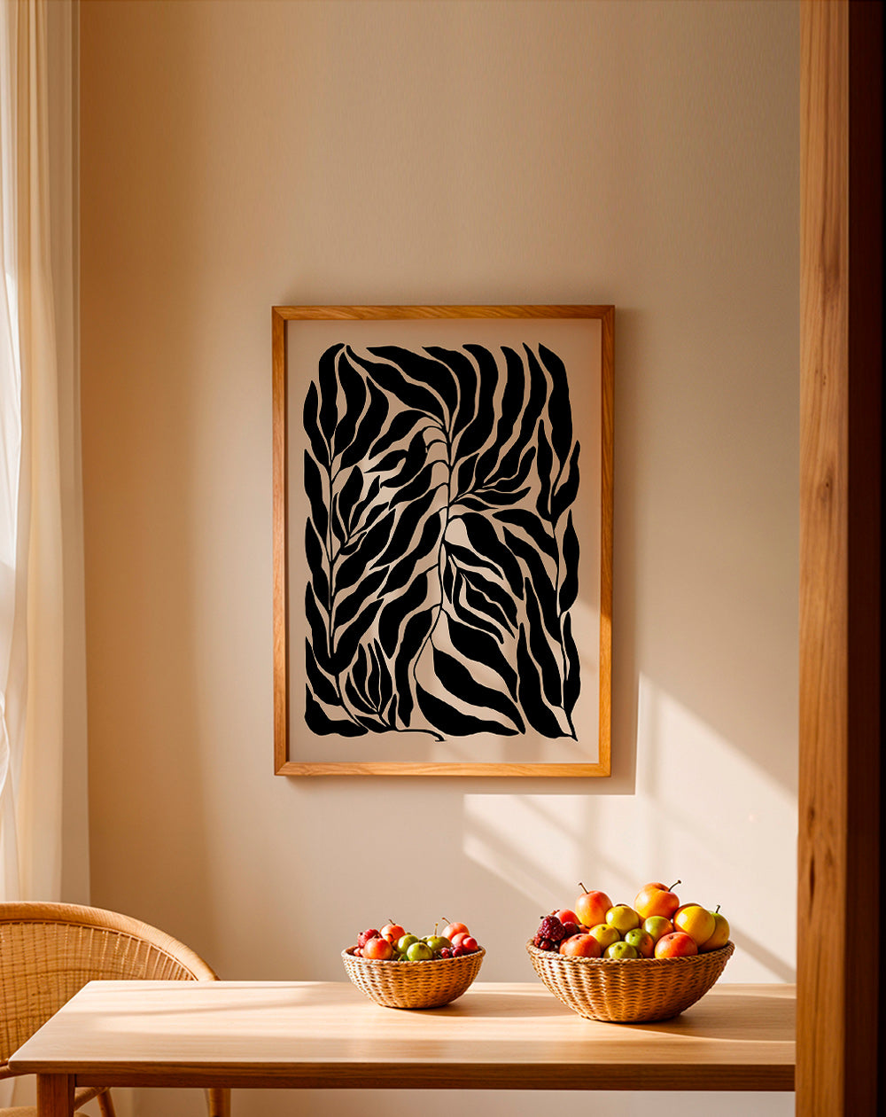 Botanisk plakat sorte blad-silhuetter – Product2