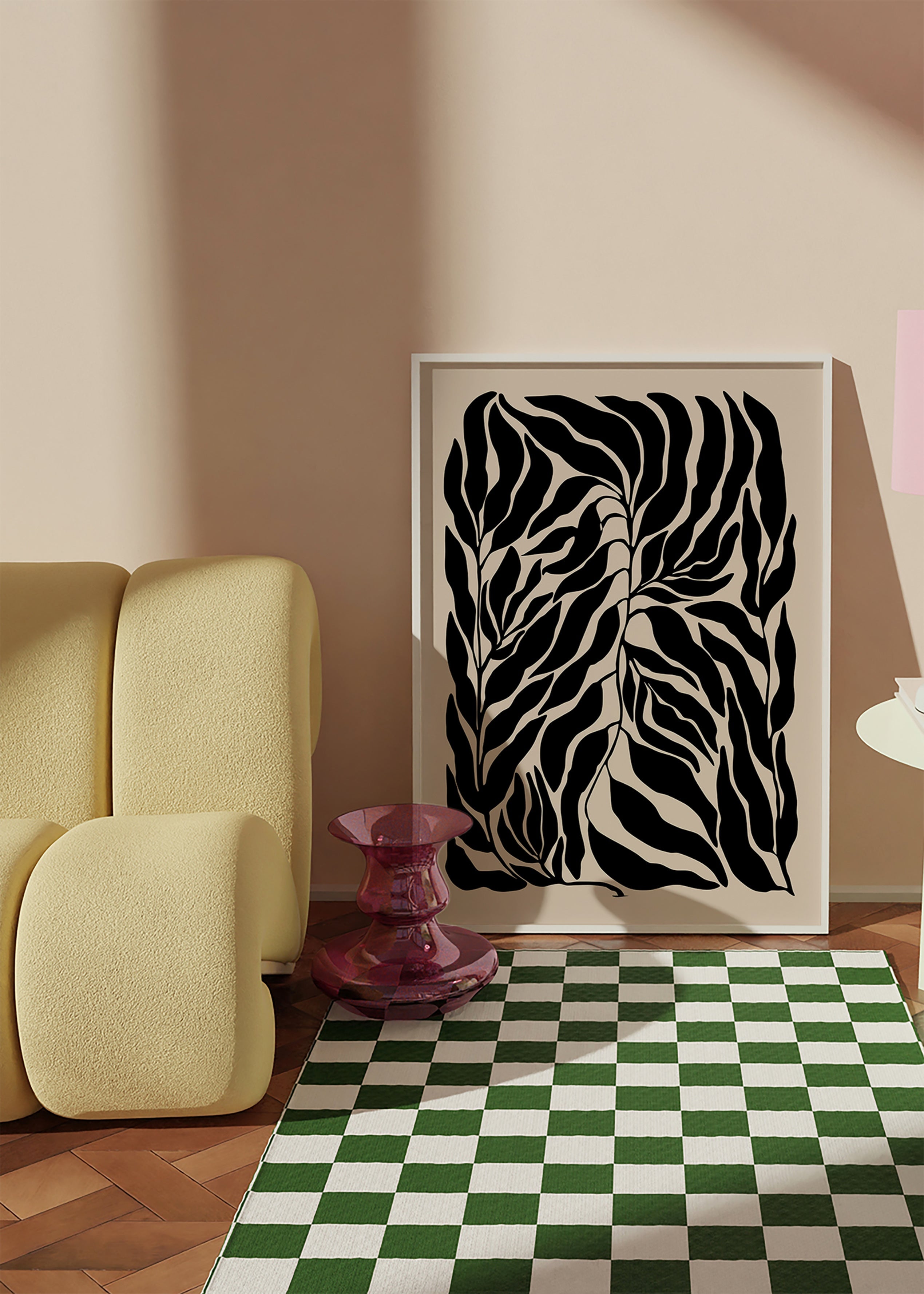 Botanisk plakat sorte blad-silhuetter – Product3