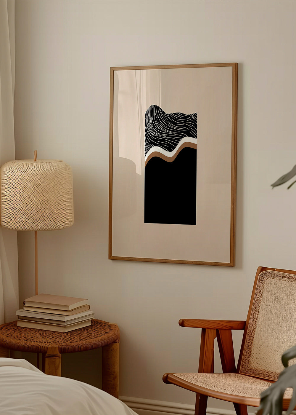 Abstrakt billede med monokrome bølger – Product1