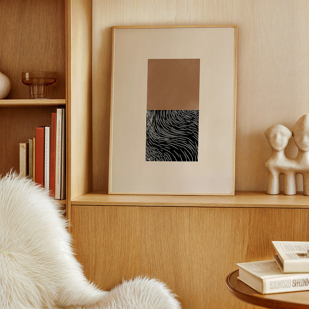Geometrisk plakat med to teksturerede blokke – Product2