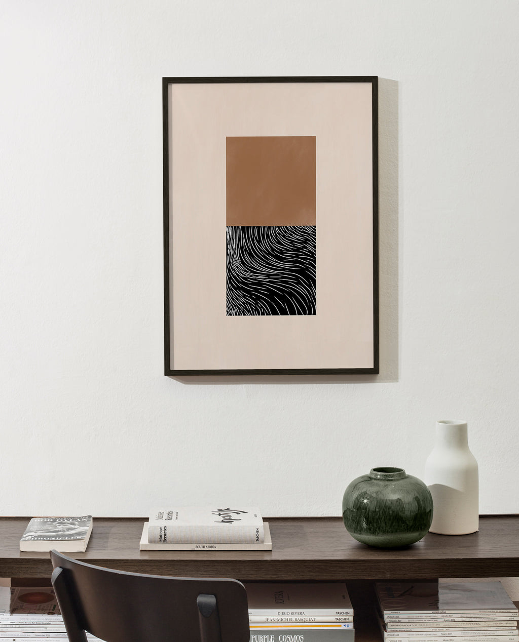 Geometrisk plakat med to teksturerede blokke – Product3