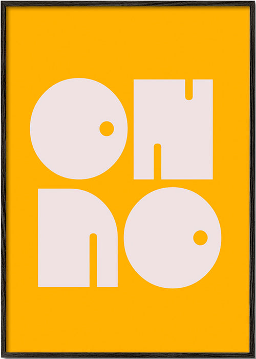Geometrisk plakat med typografiske former sennep – Black Frame
