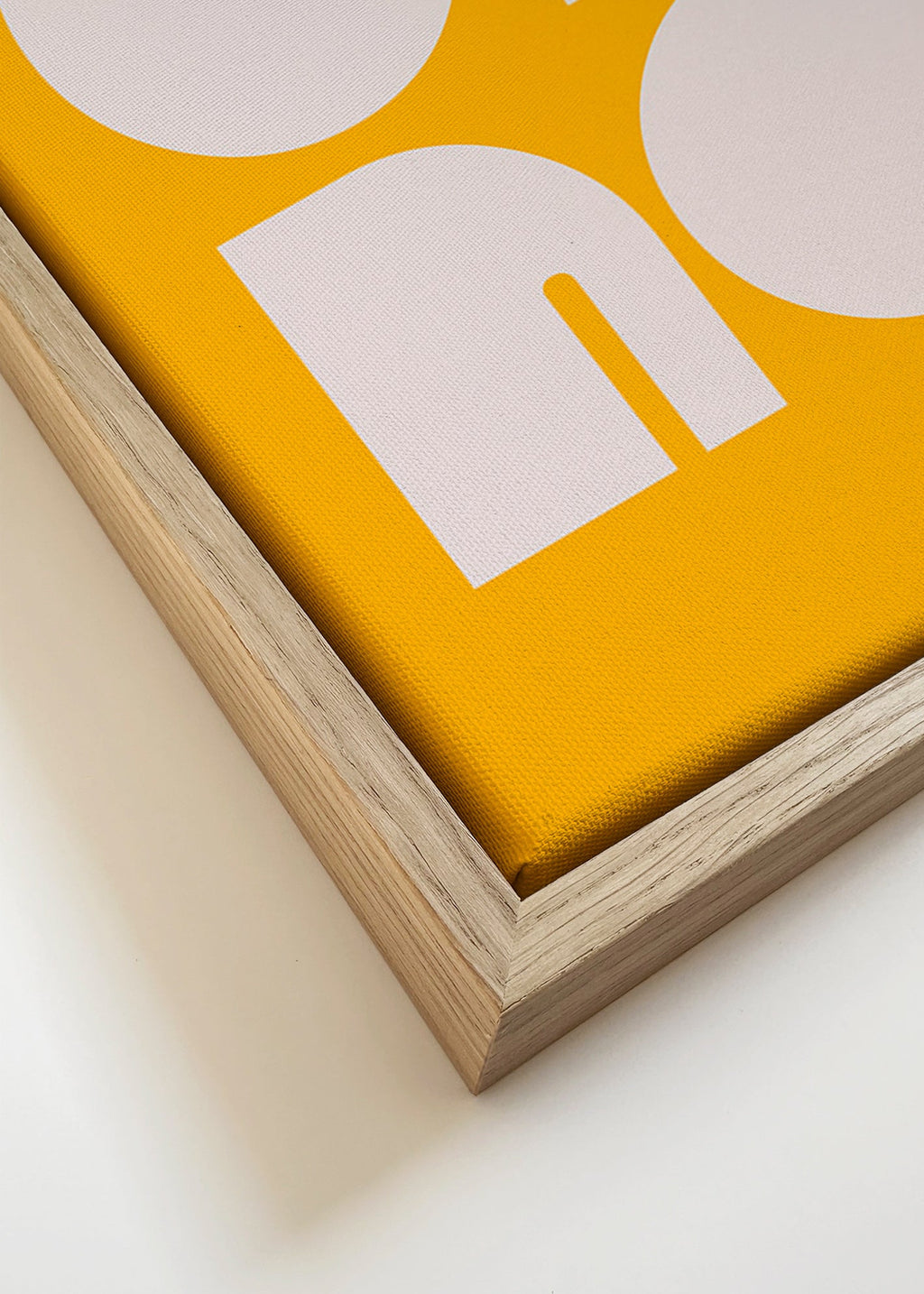 Geometrisk plakat med typografiske former sennep – Canvas detail