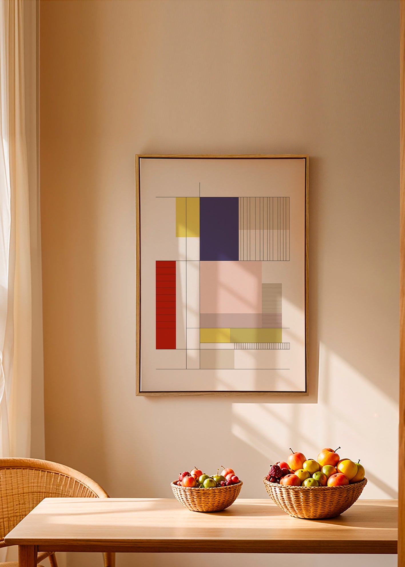 Geometrisk billede med blokke – Canvas2