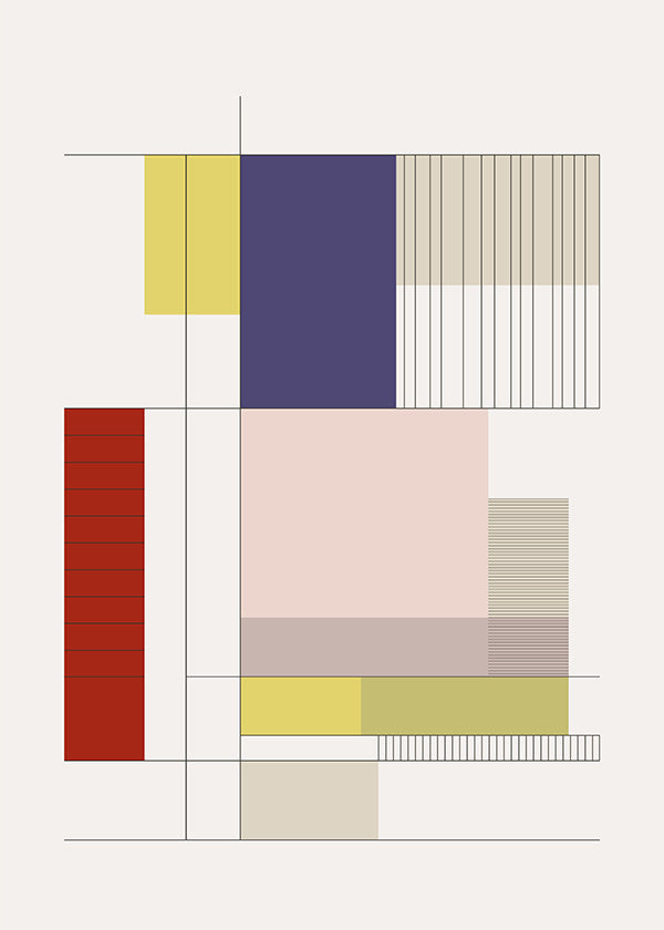 Geometrisk billede med blokke