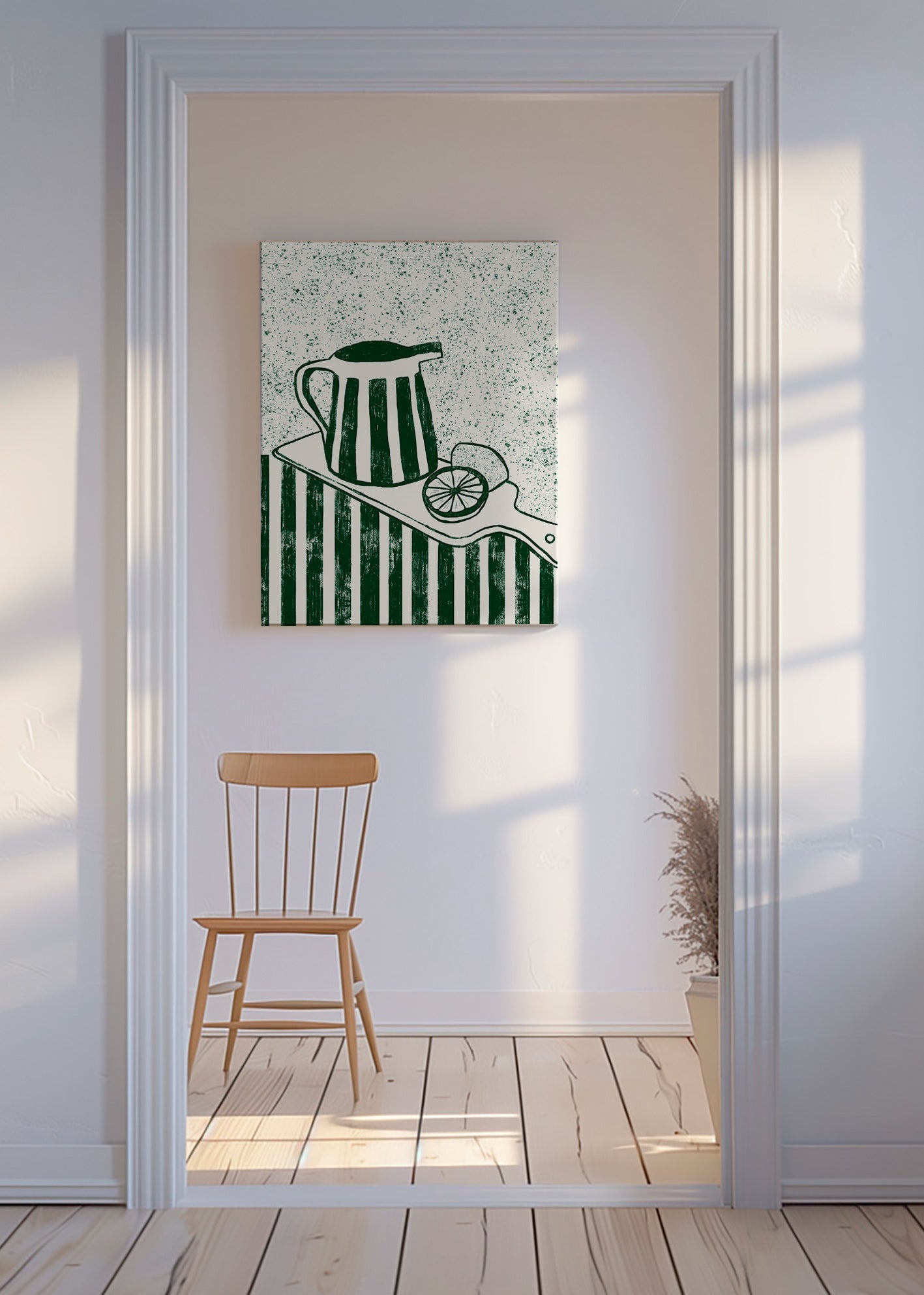 Køkkenkunst med kande og citron – Canvas