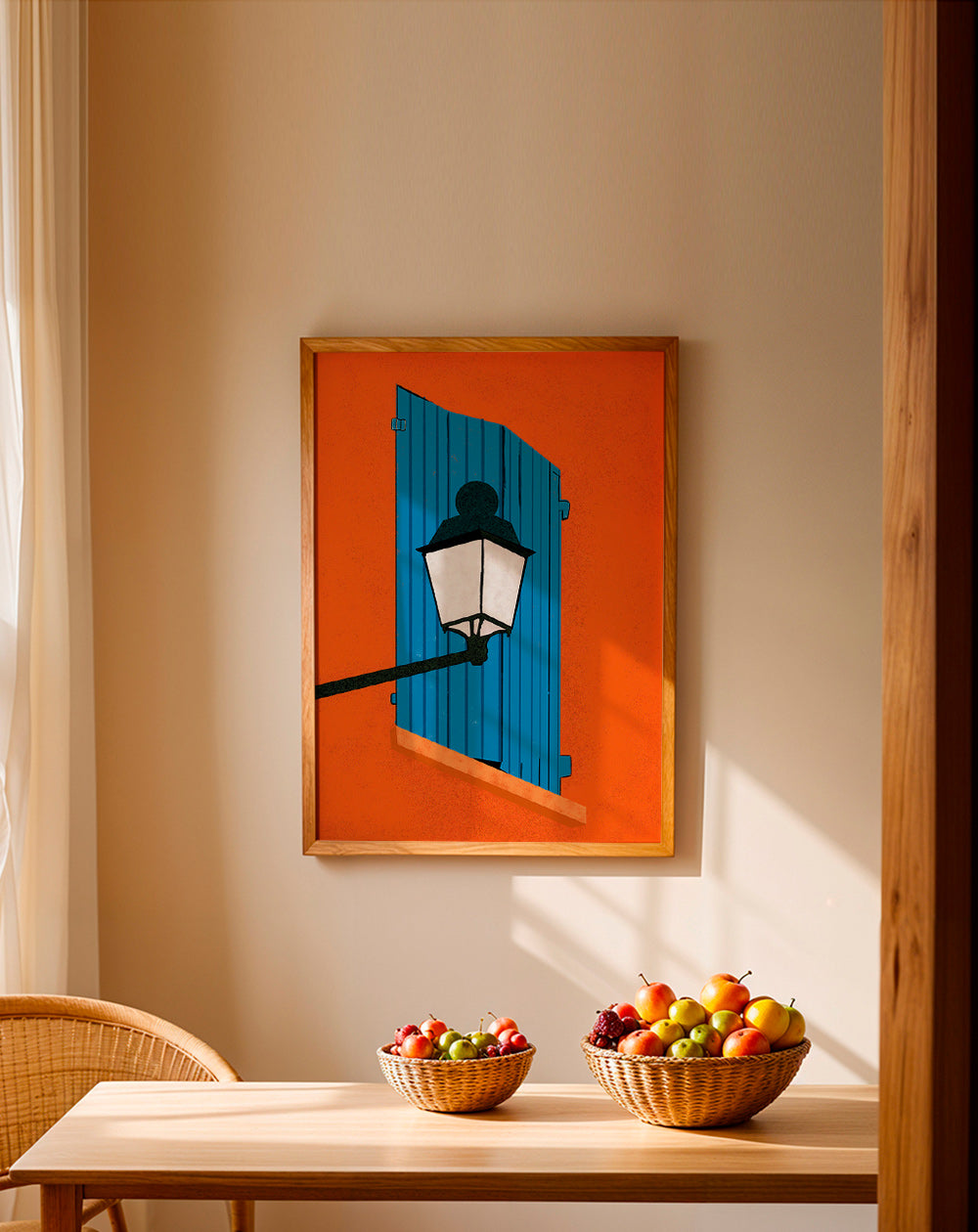 Illustration blå skodde og gadelygte – Product2